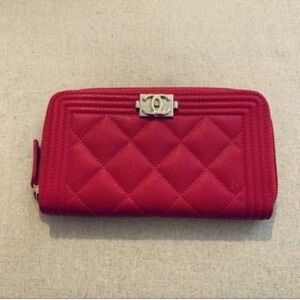 CHANEL | Wallet | Caviar Quilted Small | Dark Pink